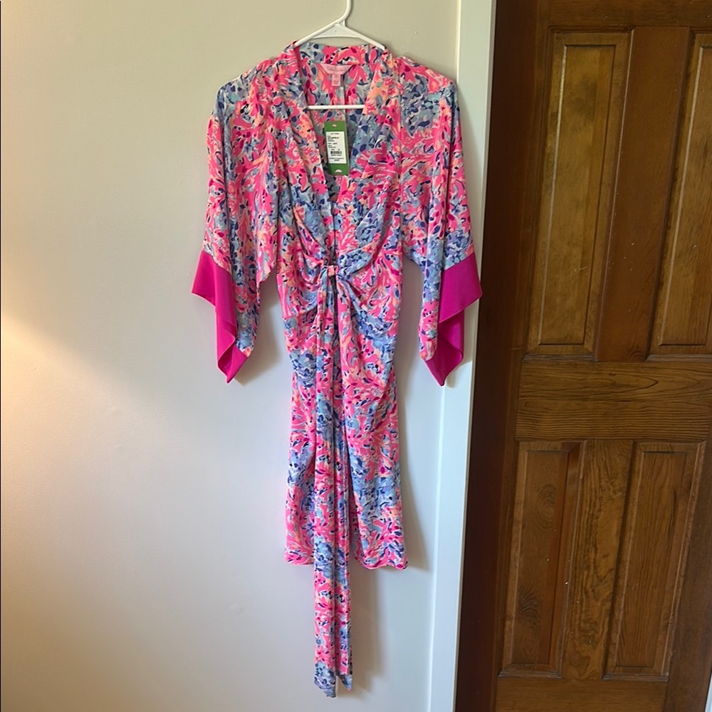 Lilly Pulitzer Pink and Blue Floral Dress - Kimora